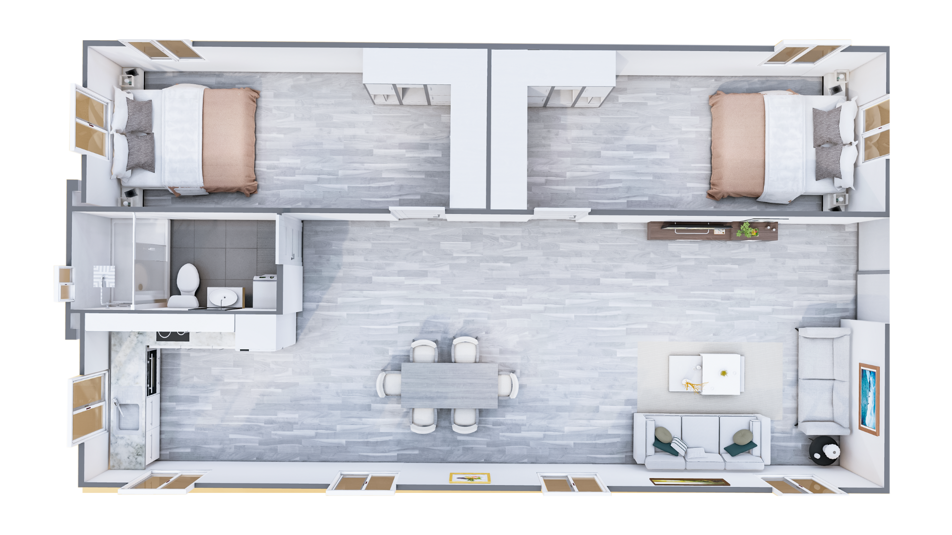 40ft Expander Luxe – 2 Bed